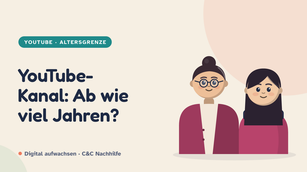Titelbild: Eigener YouTube-Kanal, ab wie viel Jahren? Mutter und Tochter im Kurs-Look