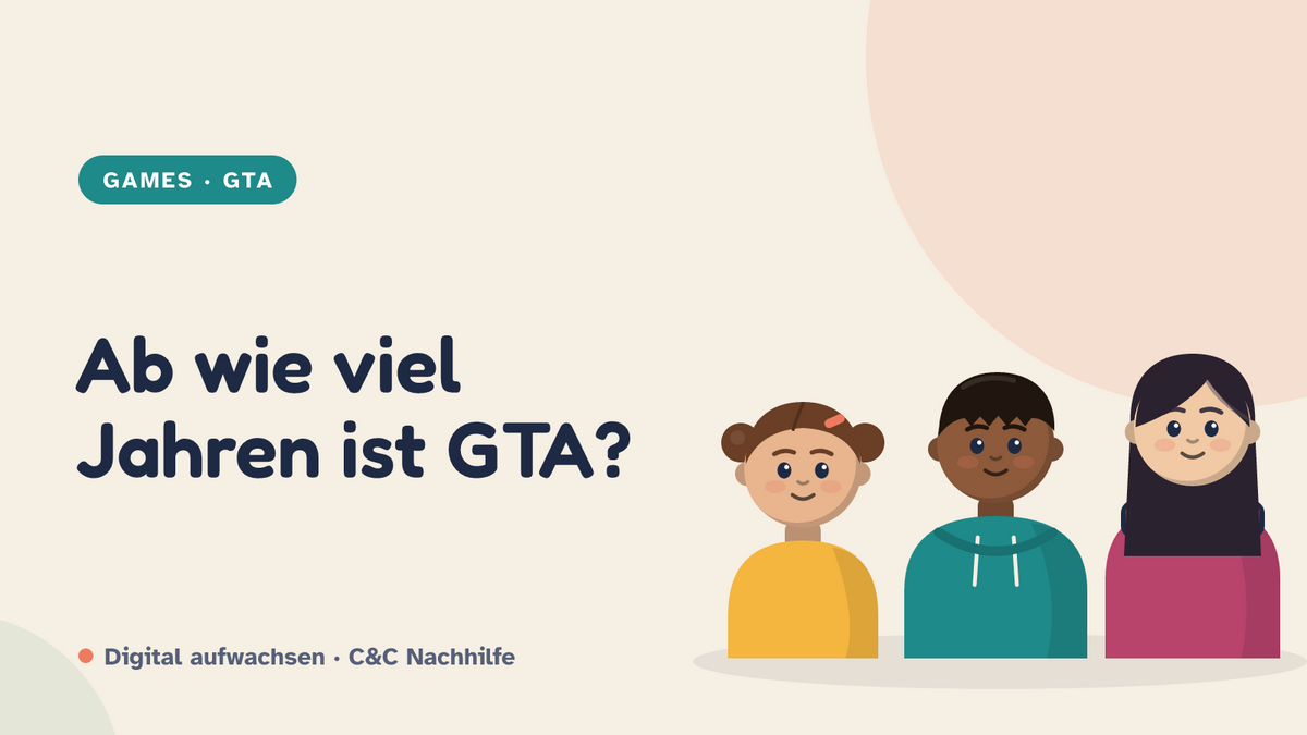 Titelbild: Ab wie viel Jahren ist GTA? Drei Kinder im Kurs-Look
