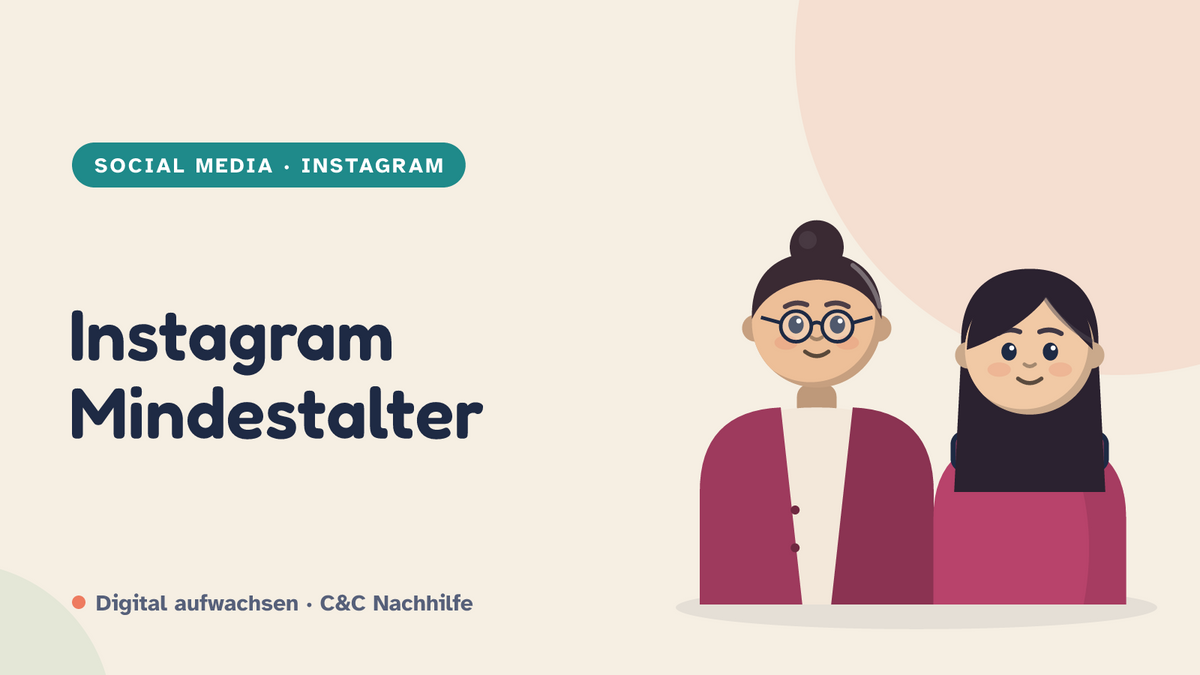Titelbild: Instagram Mindestalter, Mutter und Tochter im Kurs-Look