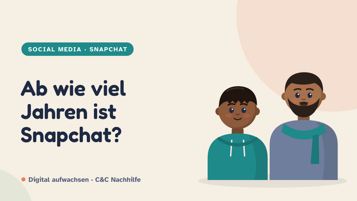 Titelbild: Ab wie viel Jahren ist Snapchat? Vater und Kind im Kurs-Look
