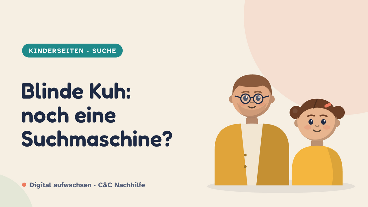Titelbild: Blinde Kuh, noch eine Suchmaschine für dein Kind? Kind und Vater im Kurs-Look