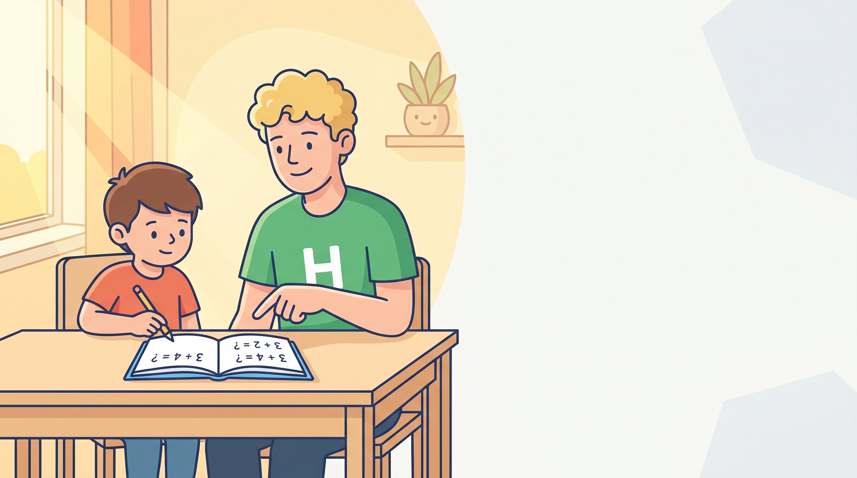 Mutter begleitet ihr Grundschulkind beim Rechnen und ueberlegt, ab wann ein Dyskalkulie-Test sinnvoll ist