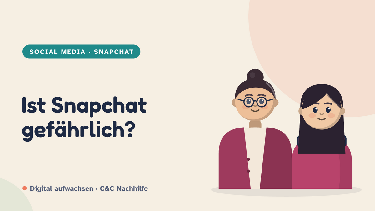 Titelbild: Ist Snapchat gefährlich? Mutter und Tochter im Kurs-Look