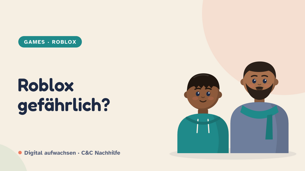 Titelbild: Roblox gefährlich? Kind mit Vater im Kurs-Look