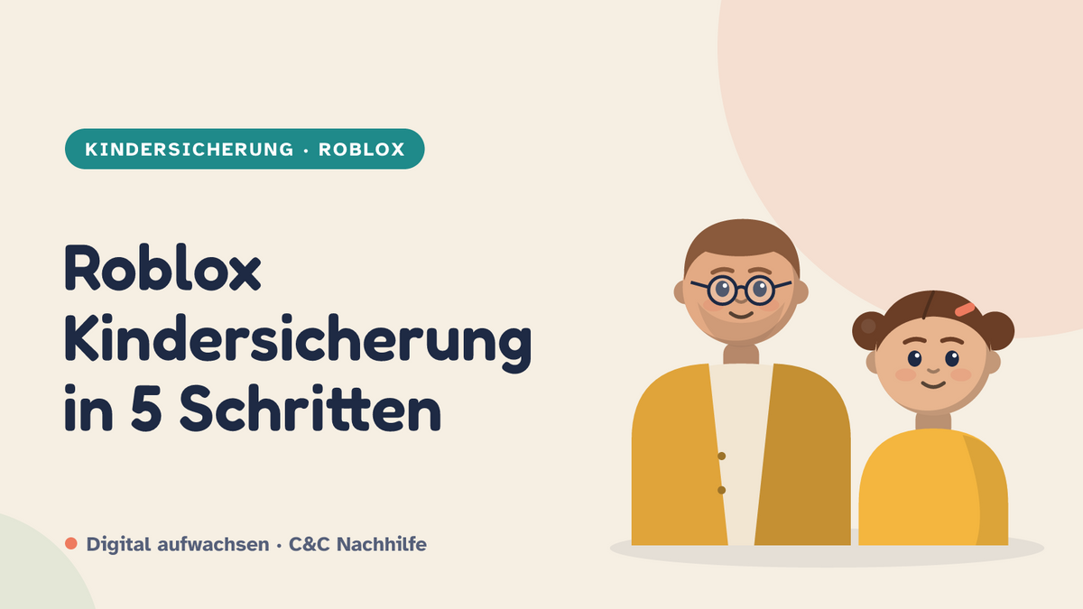 Titelbild: Roblox Kindersicherung, Vater und Kind im Kurs-Look