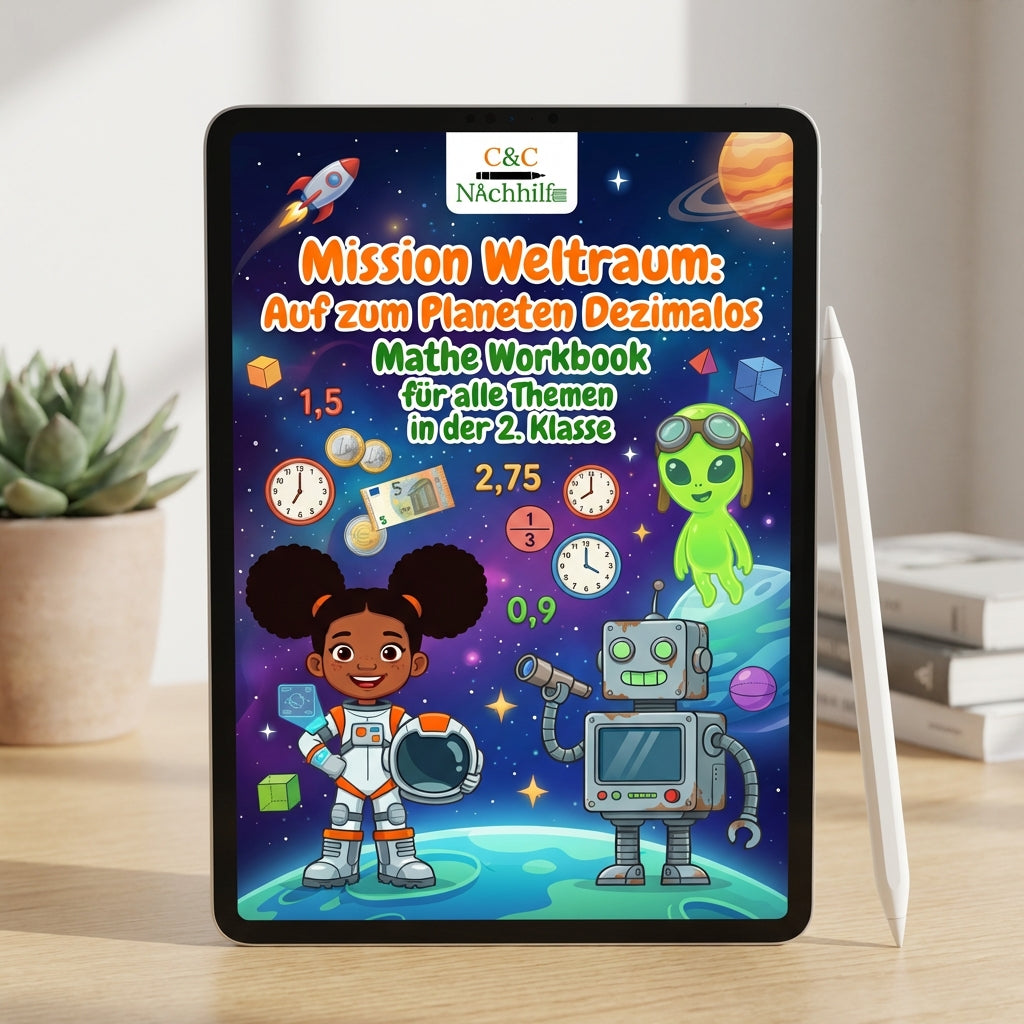 Mathe Workbook 2. Klasse – Mission Weltraum: Auf zum Planeten Dezimalos
