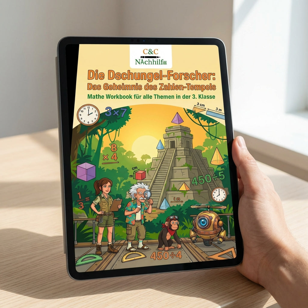 Mathe Workbook 3. Klasse – Die Dschungel-Forscher: Das Geheimnis des Zahlen-Tempels