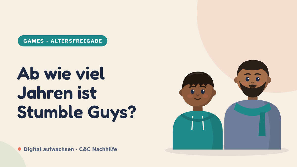 Titelbild: Ab wie viel Jahren ist Stumble Guys? Kind und Vater im Kurs-Look