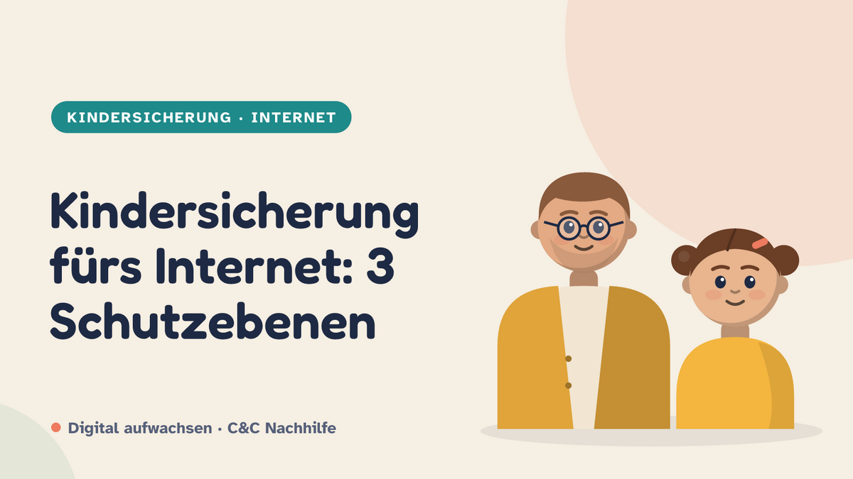 Titelbild: Kindersicherung fürs Internet, drei Schutzebenen
