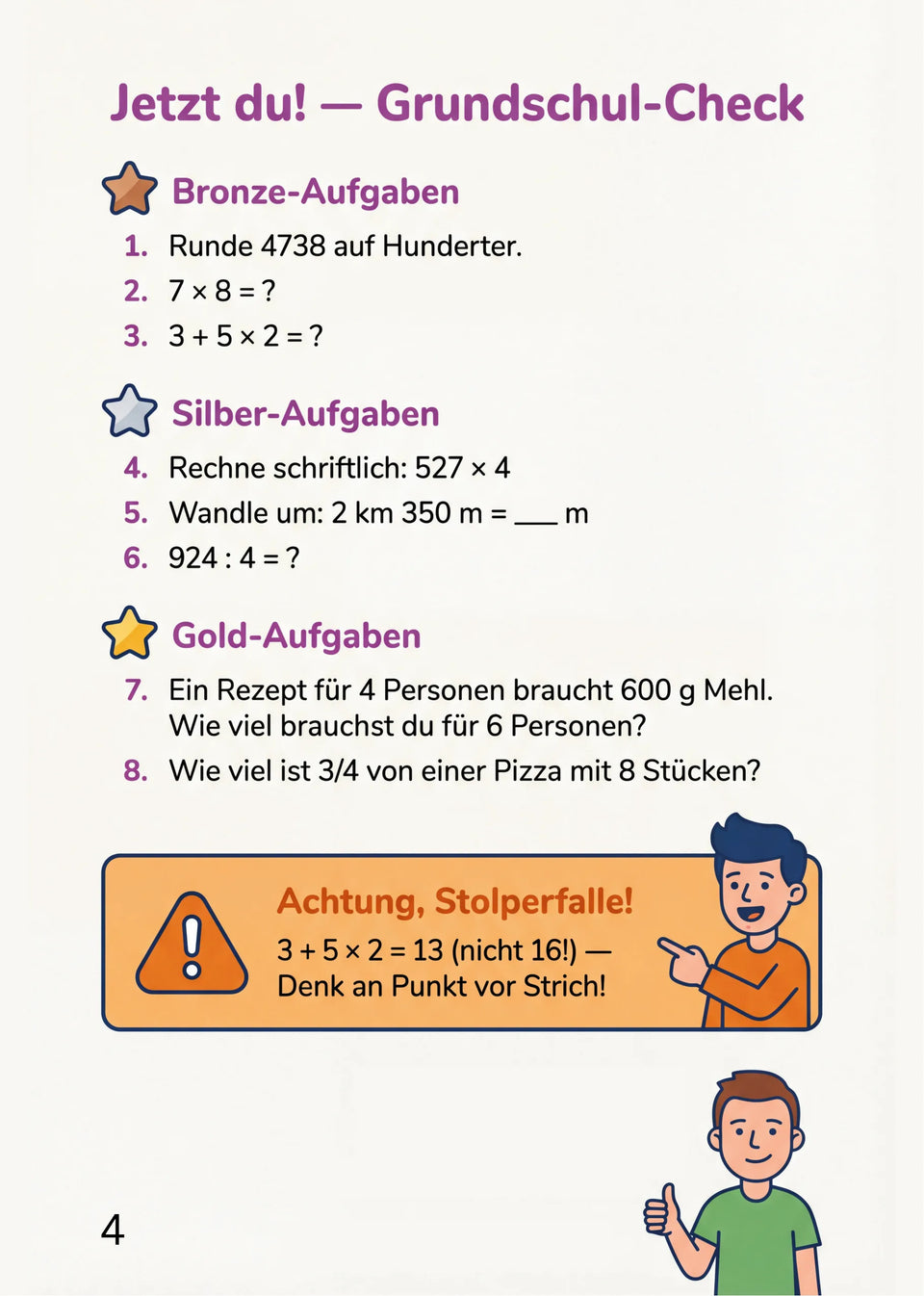 Leseprobe Mathe meistern: Alle wichtigen Themen für die 5. - 10. Klasse, Seite 4: Kapitel 0: Brücke aus der Grundschule