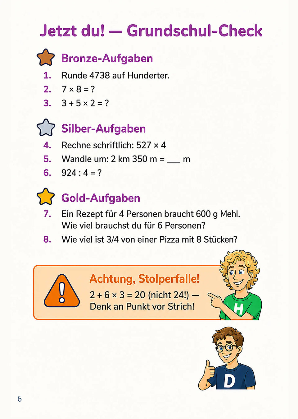 Leseprobe Mathe meistern: Alle wichtigen Themen für die 5. - 10. Klasse, Seite 6: Kapitel 0: Brücke aus der Grundschule