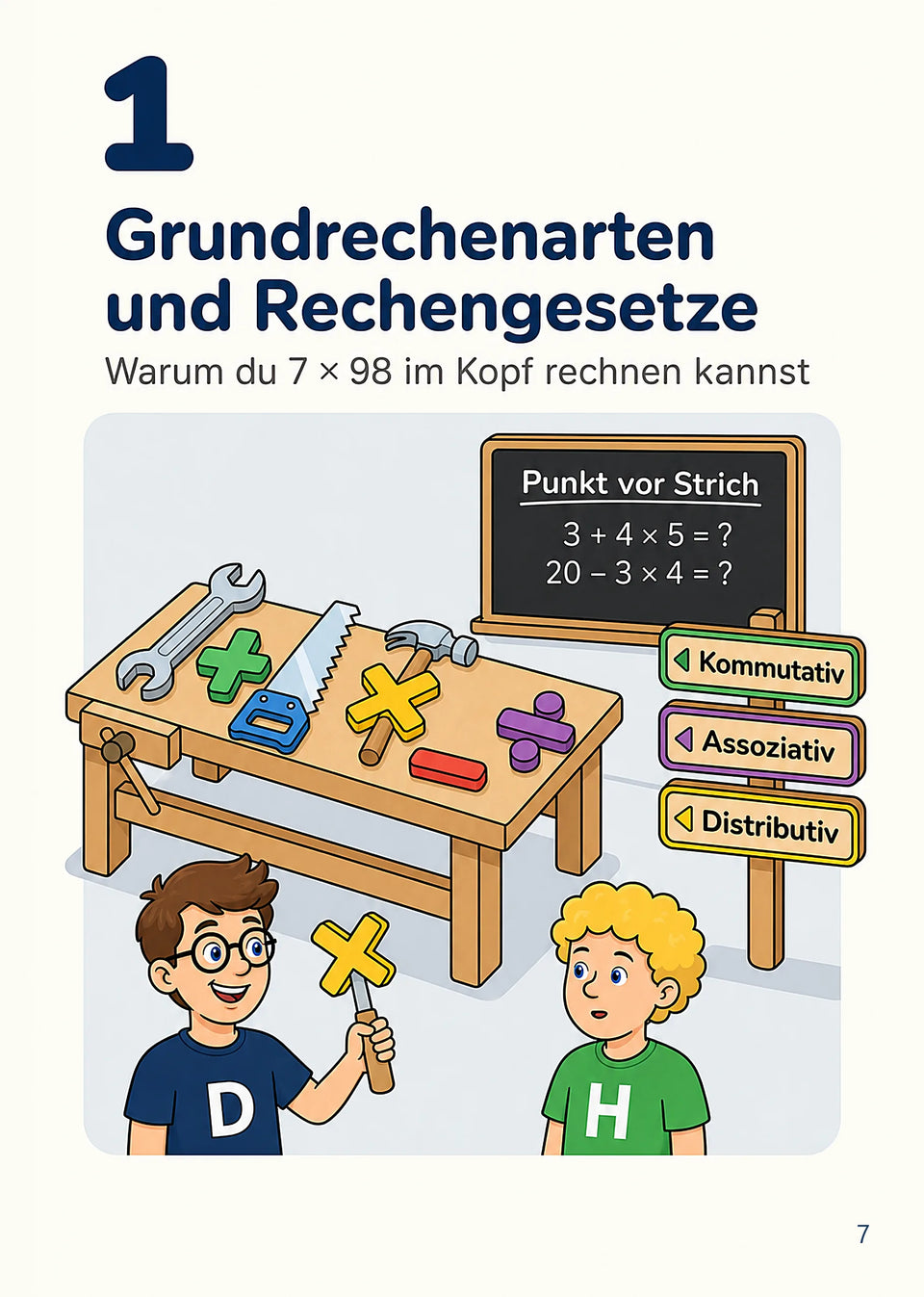 Leseprobe Mathe meistern: Alle wichtigen Themen für die 5. - 10. Klasse, Seite 7: Kapitel 1: Grundrechenarten und Rechengesetze