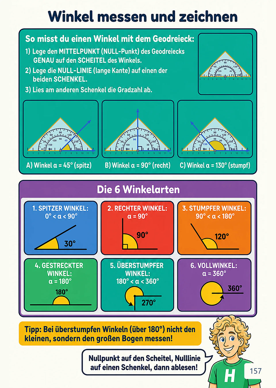 Leseprobe Mathe meistern: Alle wichtigen Themen für die 5. - 10. Klasse, Seite 157: Kapitel 18: Winkel und Symmetrie