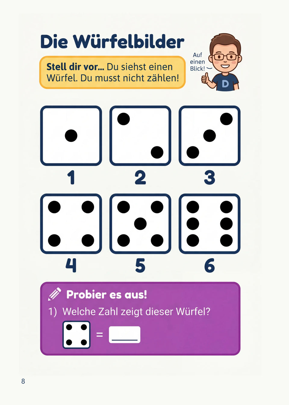 Leseprobe Mein Mathe-Erklärbuch für die Klasse 1 und 2, Seite 8: Kapitel 1: Zahlen entdecken bis 20