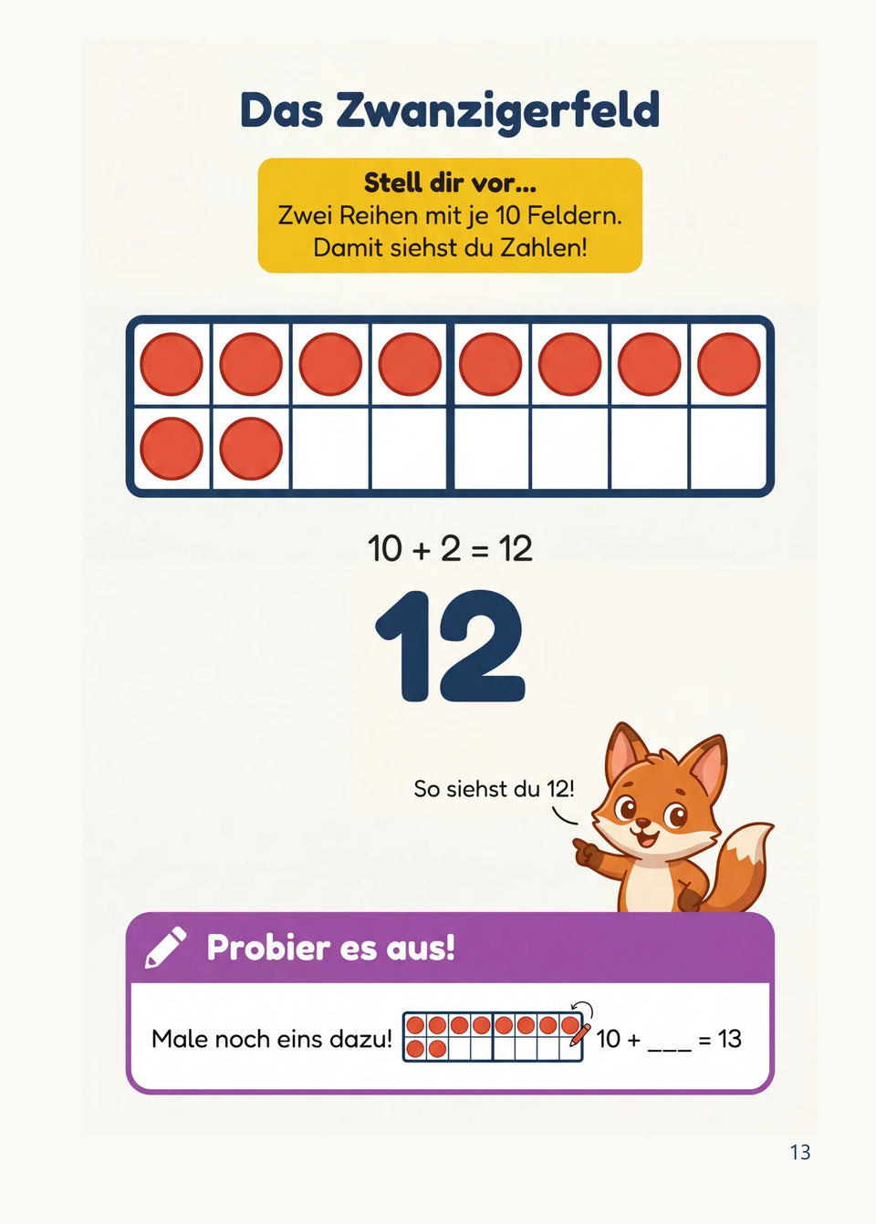 Leseprobe Mein Mathe-Erklärbuch für die Klasse 1 und 2, Seite 13: Kapitel 1: Zahlen entdecken bis 20