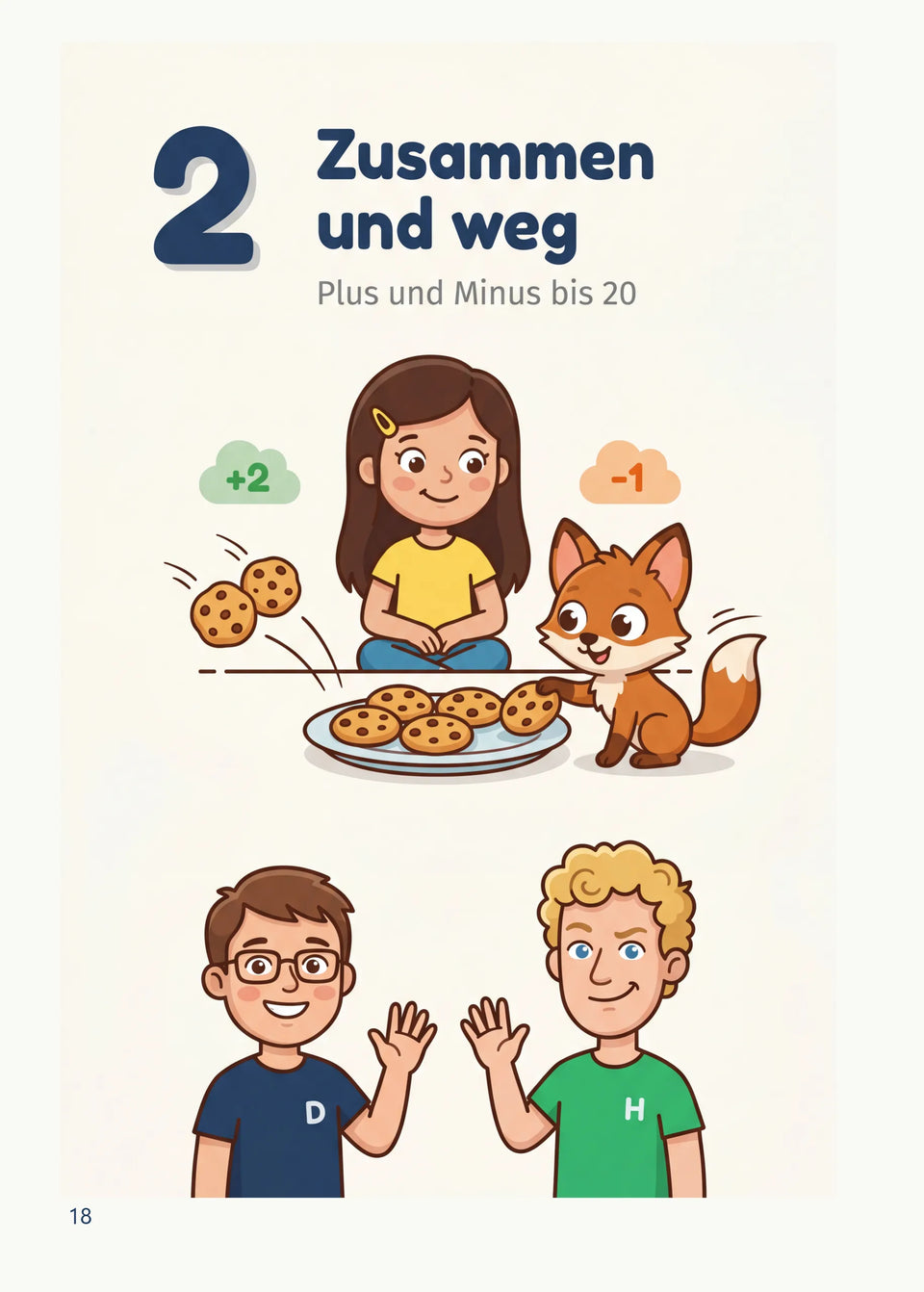 Leseprobe Mein Mathe-Erklärbuch für die Klasse 1 und 2, Seite 18: Kapitel 2: Plus und Minus bis 20